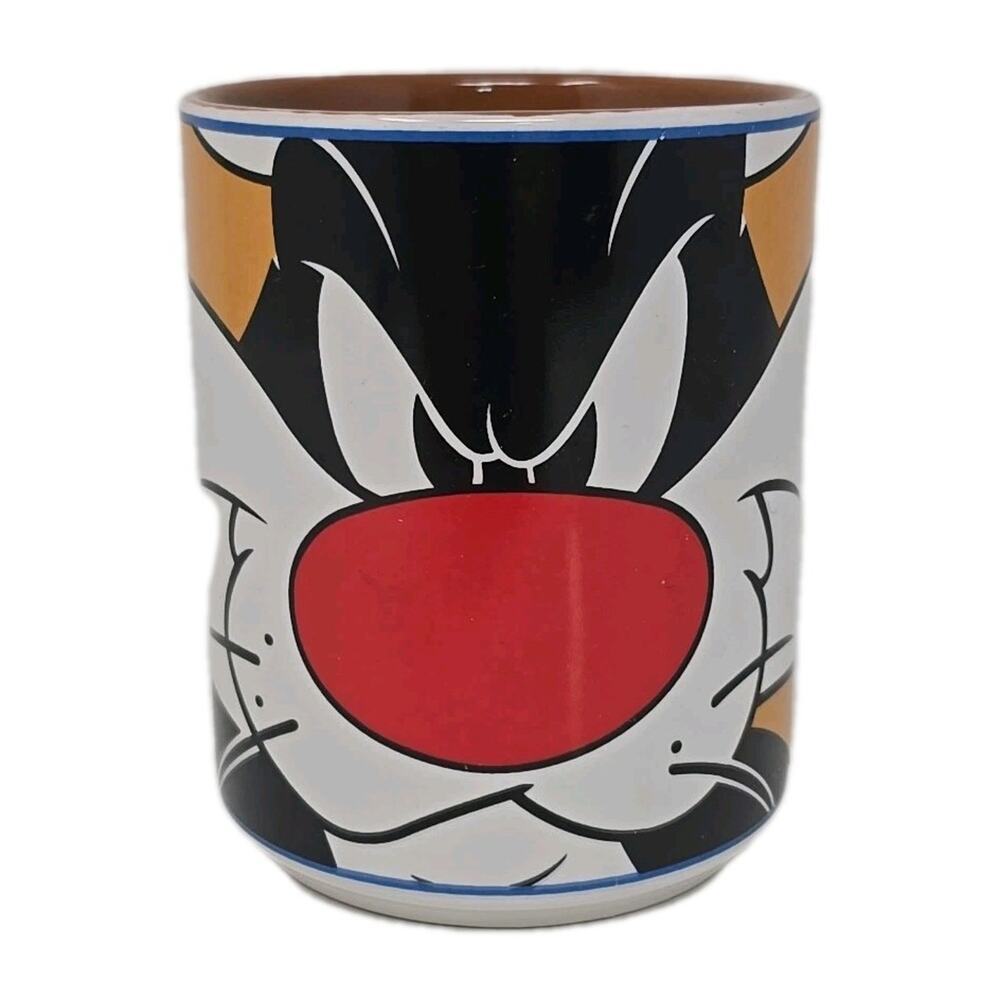 Vintage 1998 Looney Tunes Sylvester‎ Cat "Attitude" Coffee Mug Warner Bros U237
